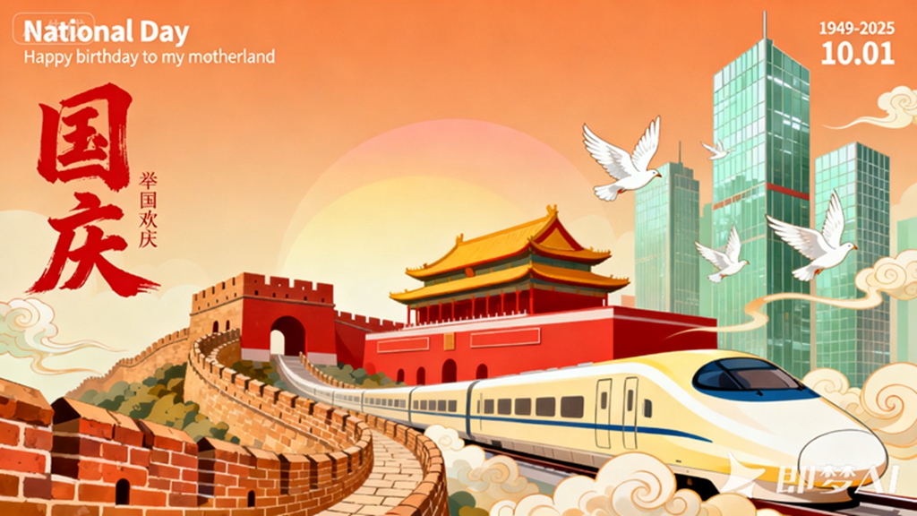 jimeng-2025-09-25-7896-国潮扁平插画风格的国庆主题长幅海报，采用纵向全景构图，背.jpg