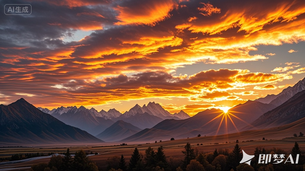 jimeng-2026-01-20-4040-当夕阳西下，天空中铺展开一片绚烂的鱼鳞状云朵。这些云彩仿.png